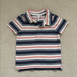 Janie and Jack Navy Striped Polo Shirt